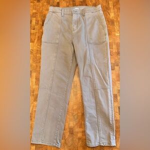 Old Navy Olive Green Sky-Hi Straight Pants- Women’s Size Large 12